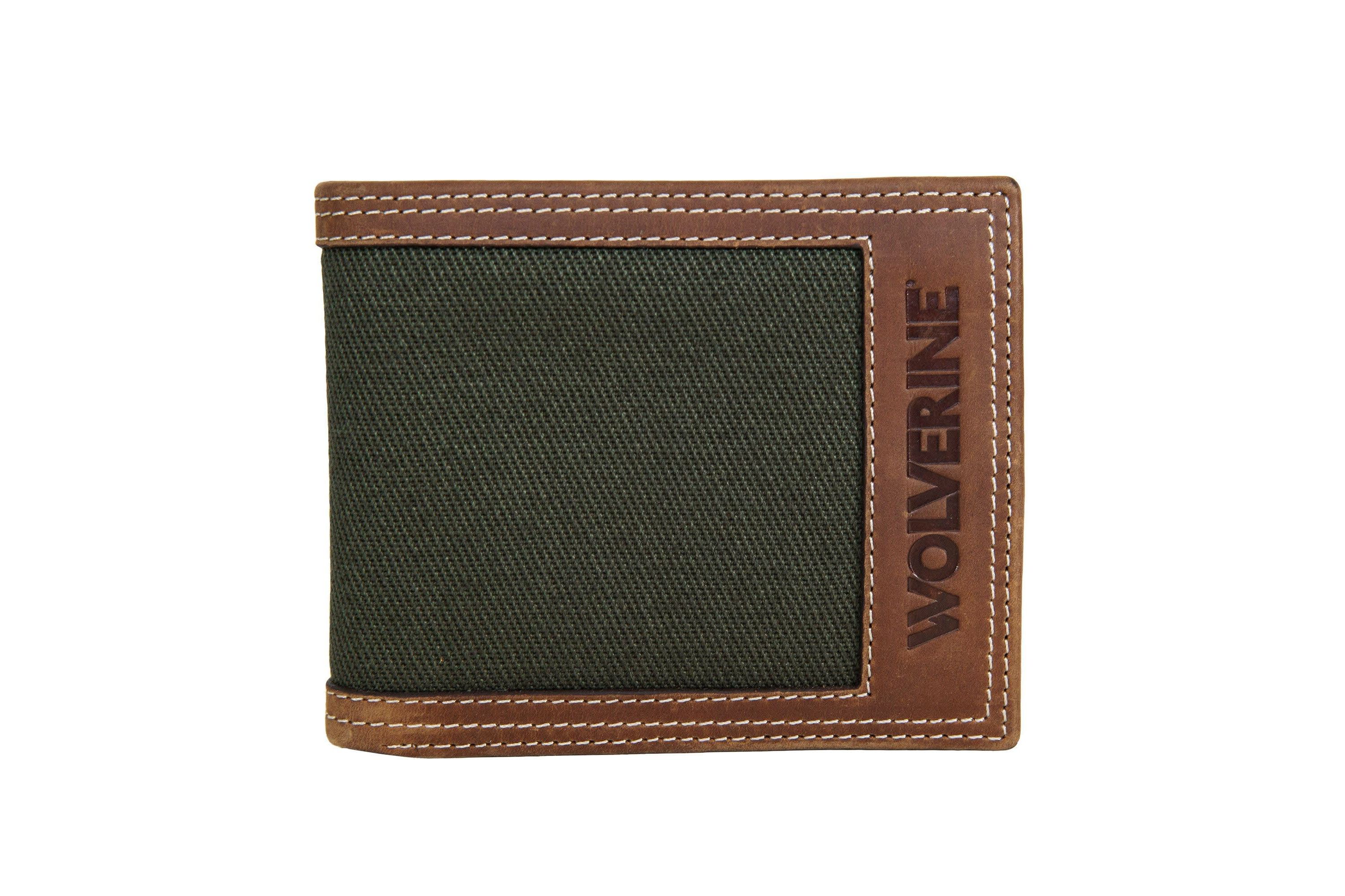 WOLVERINE Canvas and Leather Bifold Wallet