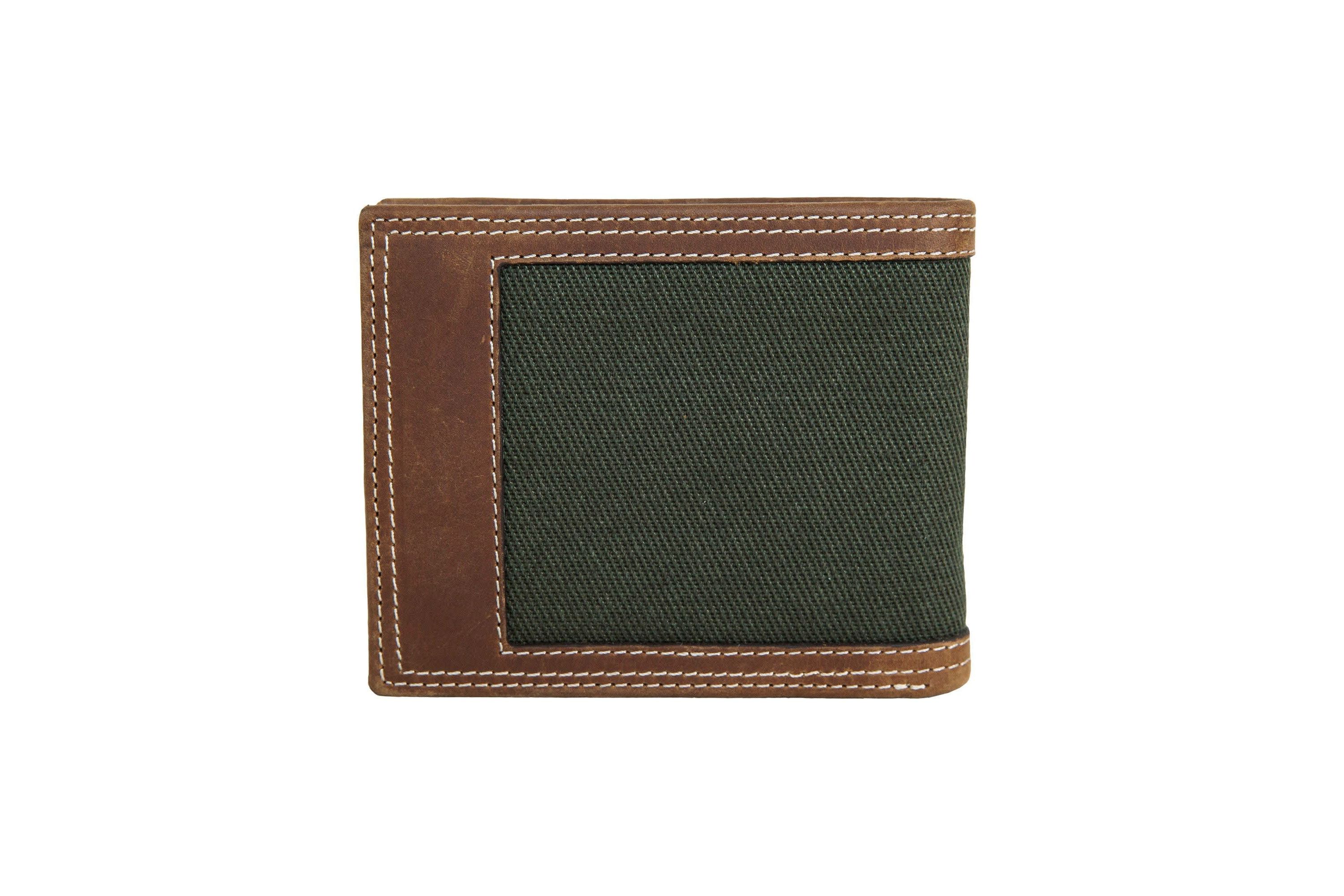 WOLVERINE Canvas and Leather Bifold Wallet