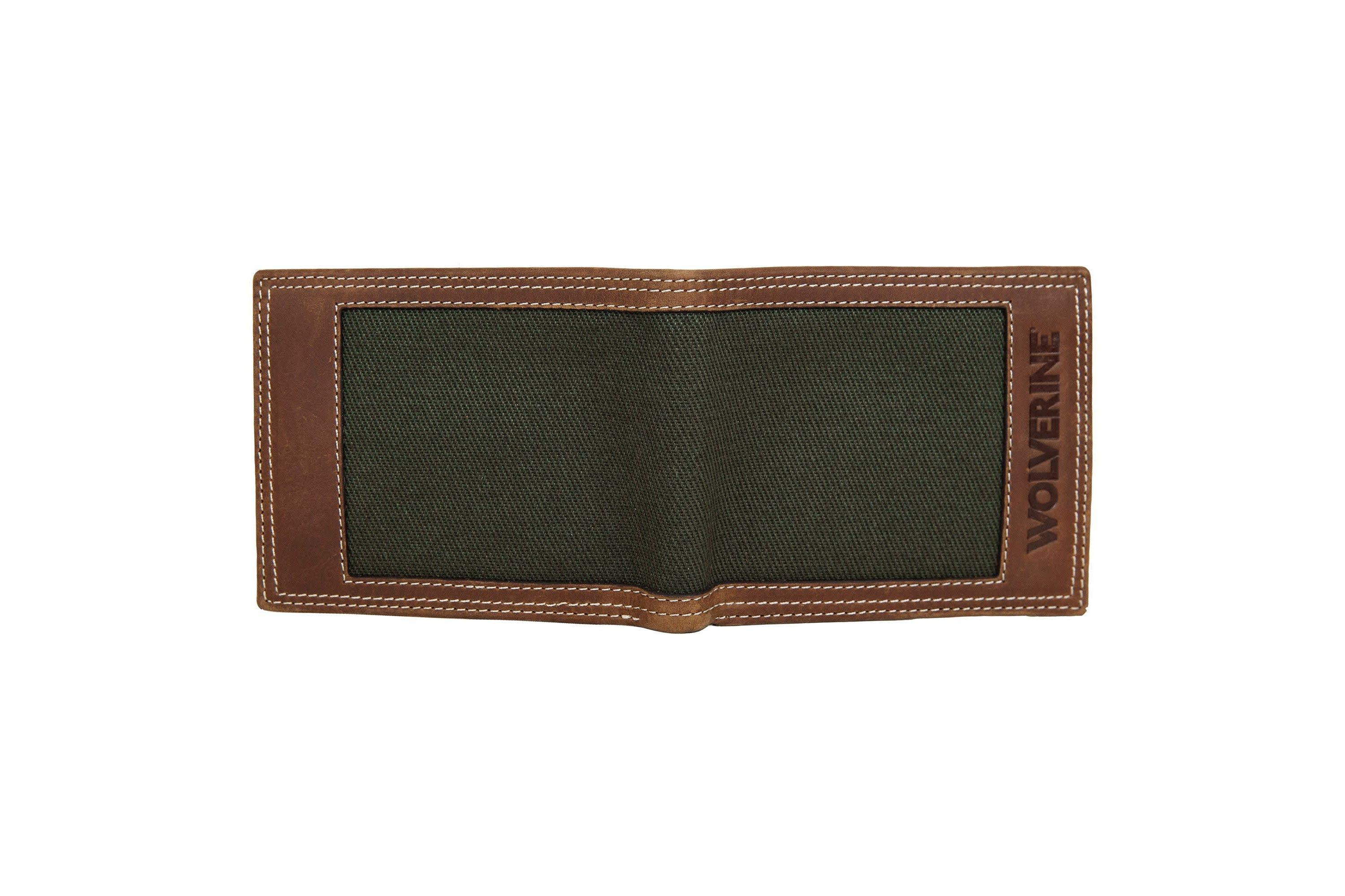 WOLVERINE Canvas and Leather Bifold Wallet