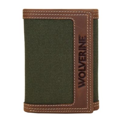 Men's WOLVERINE Canvas and Leather Trifold Wallet