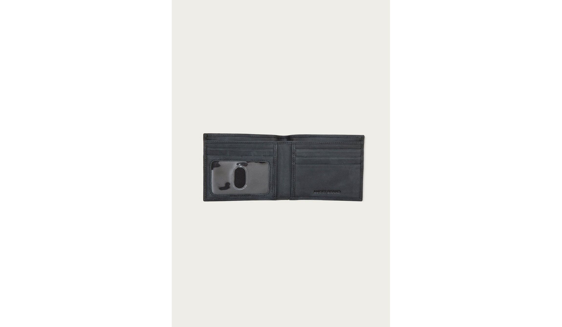 Flag Embossed Leather Bifold Wallet