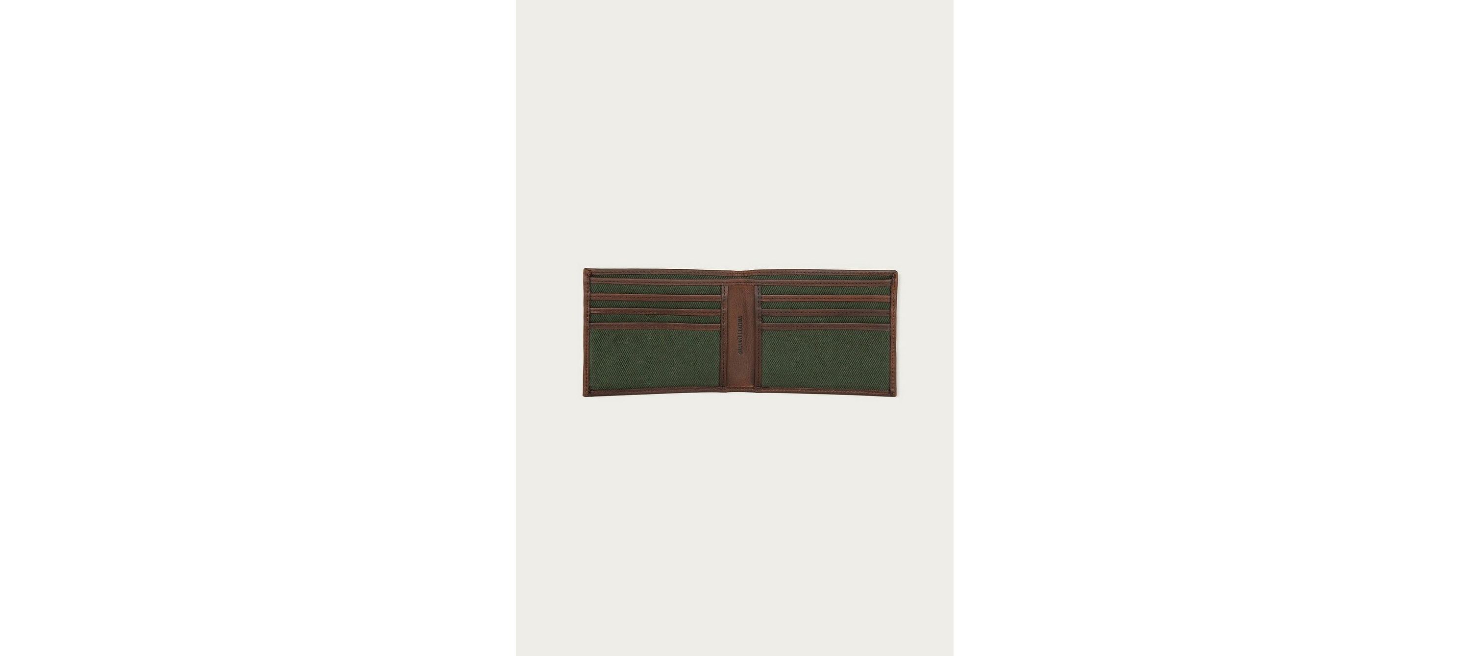 Canvas with Leather Trim Bifold Wallet