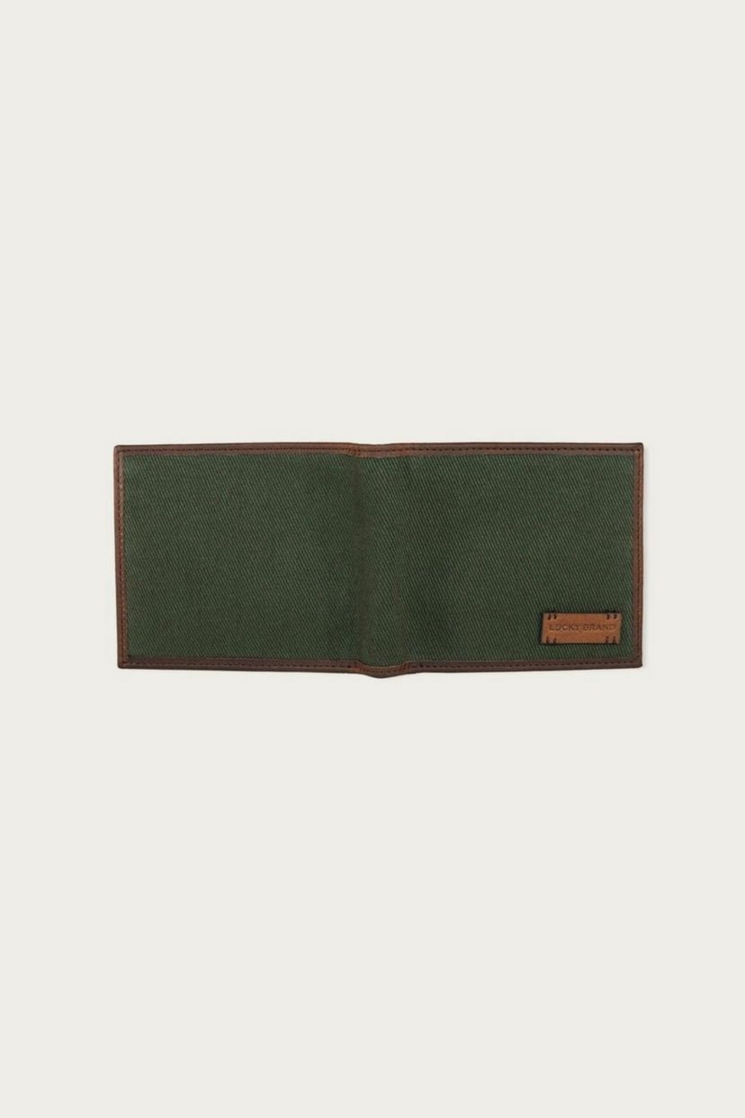Canvas with Leather Trim Bifold Wallet