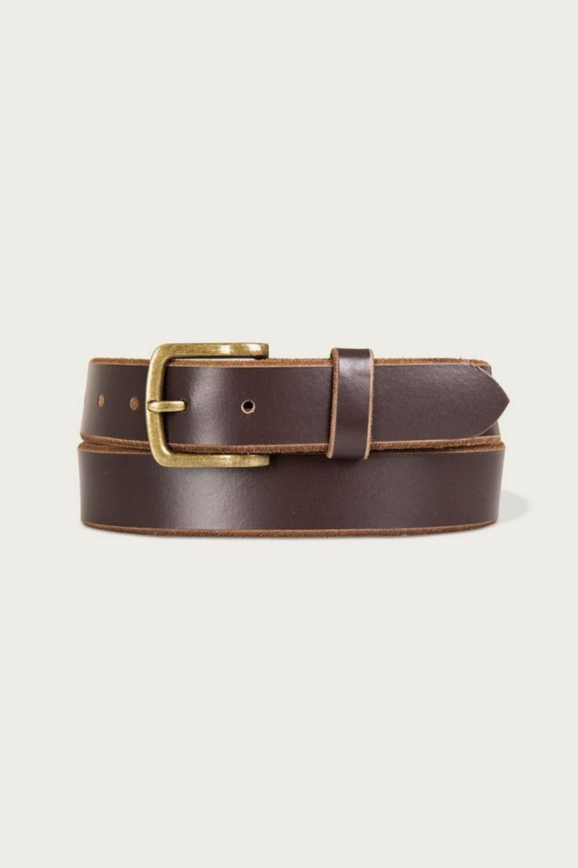 Raw Cut Edged Leather Jean Belt