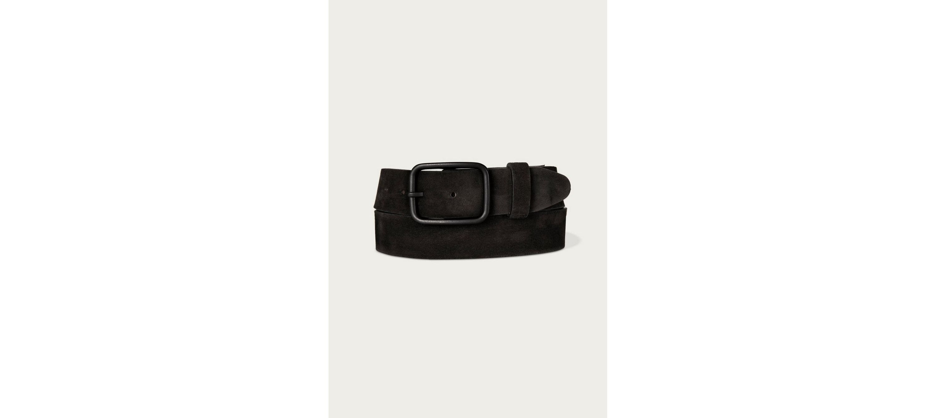 Distressed Suede Leather Belt