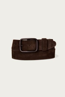 Lucky Brand Mens Distressed Suede Leather Belt Brown 44