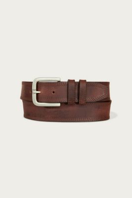 Lucky Brand Men's Triple Needle Stitched Leather Belt