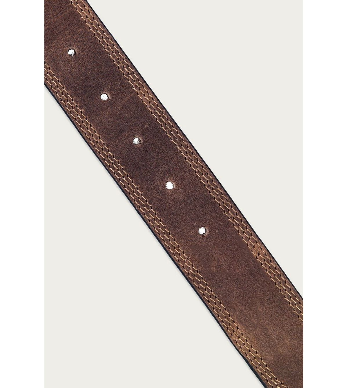 Triple Needle Stitched Leather Belt