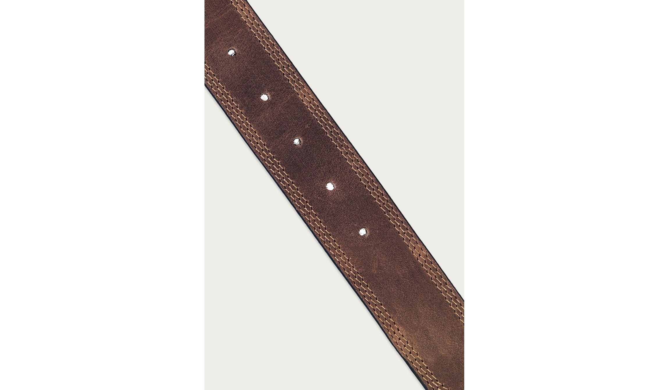 Triple Needle Stitched Leather Belt