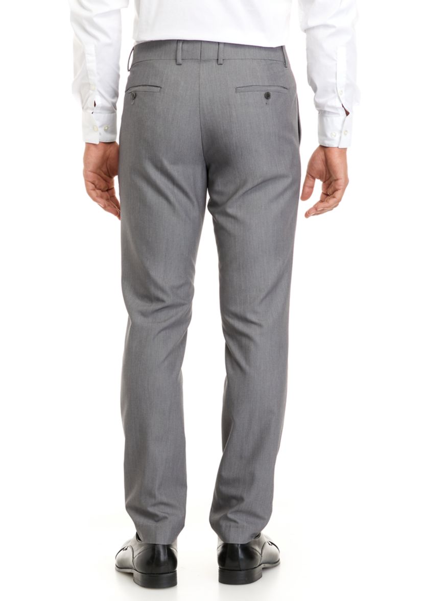 Light Grey Bi-Stretch Ottoman Notch Pants