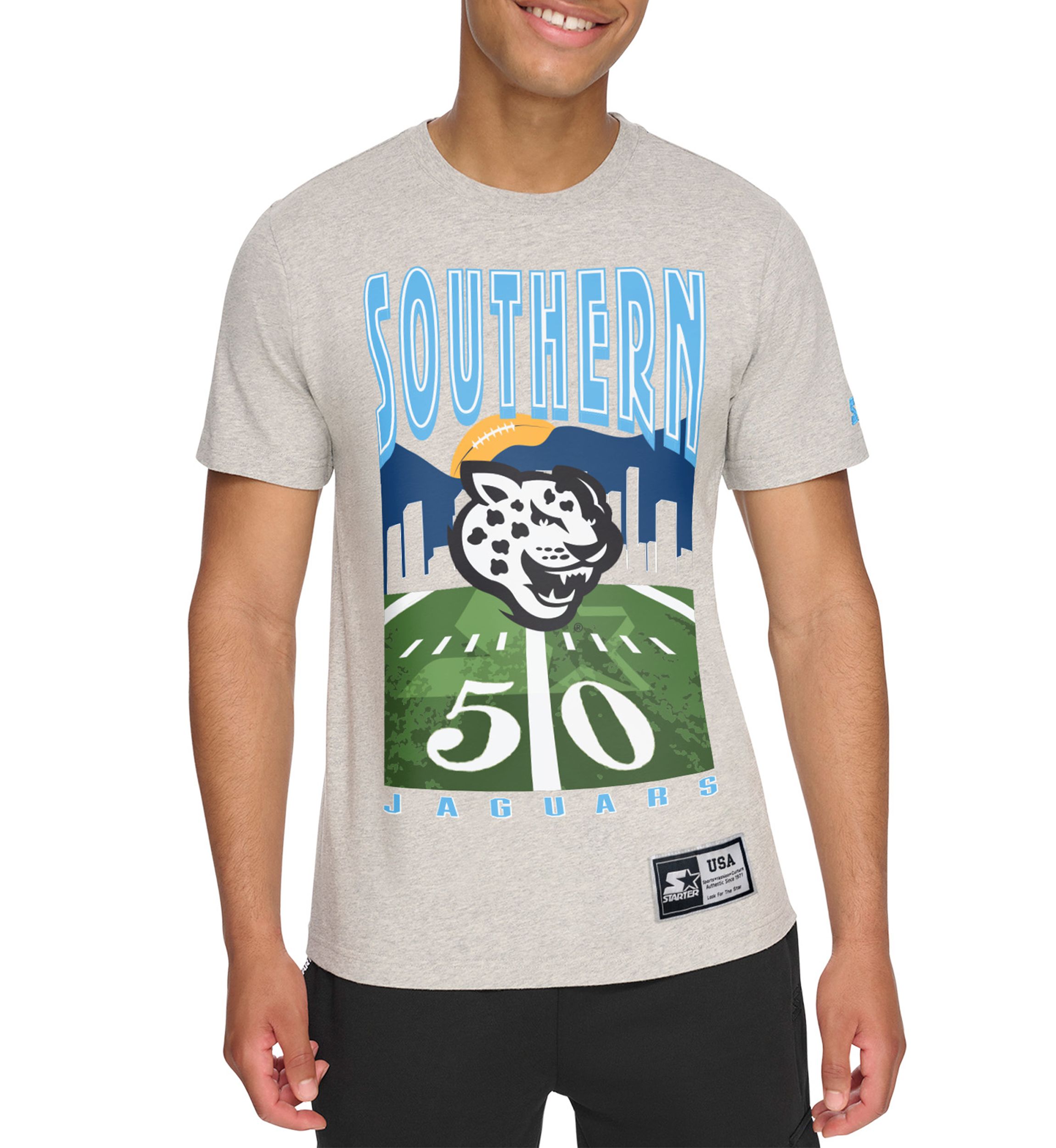 NCAA Southern University Jaguars 50 Yard Graphic T-Shirt