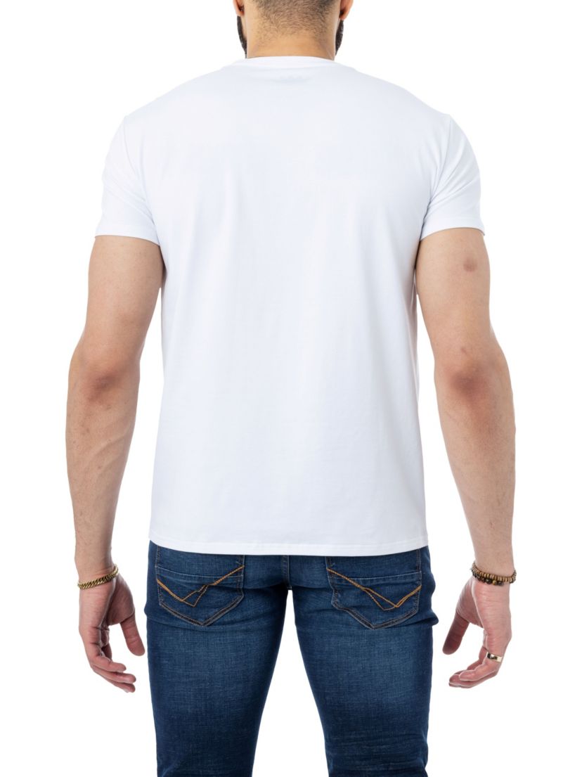HEADS OR TAILS Mens Leopard Print Rhinestone T-Shirt