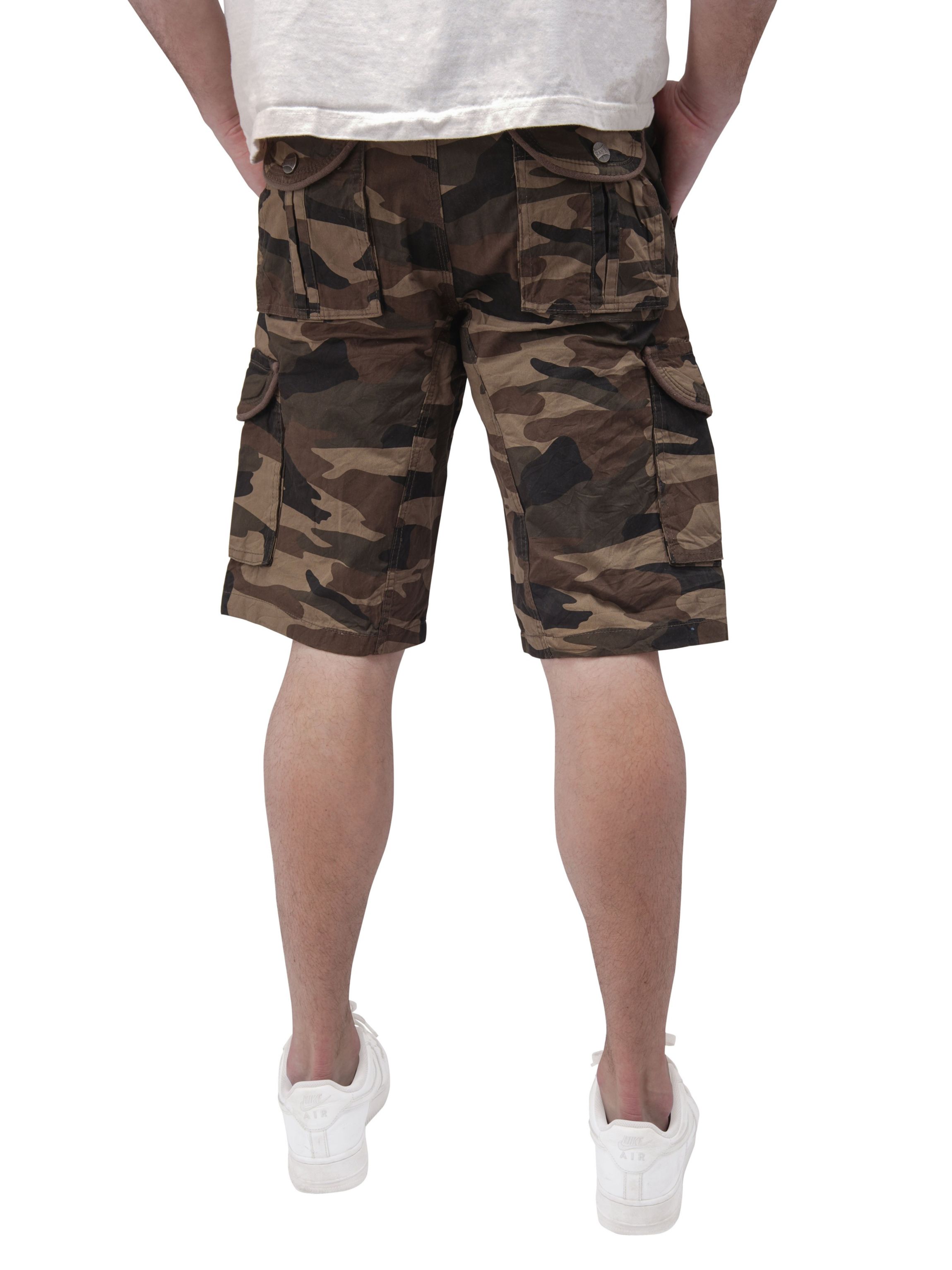 RAW X Mens Belted Relaxed Fit 12.5" Cargo Shorts