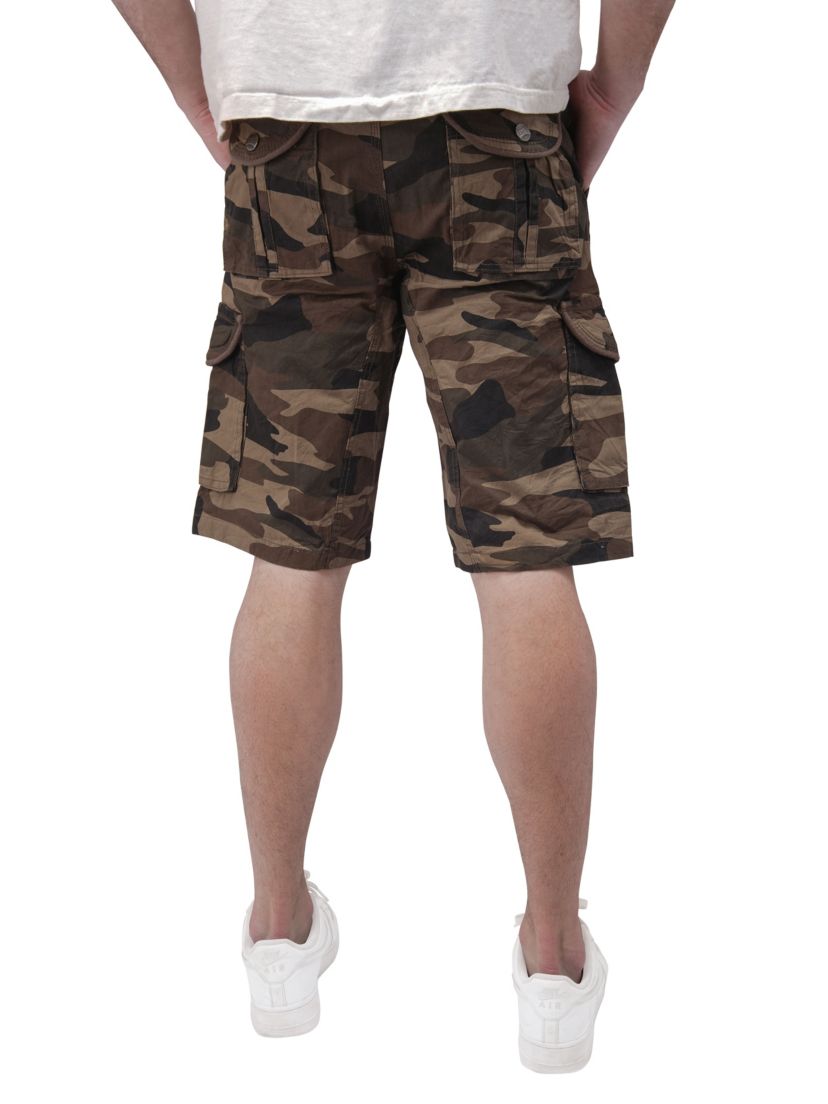 RAW X Mens Belted Relaxed Fit 12.5" Cargo Shorts