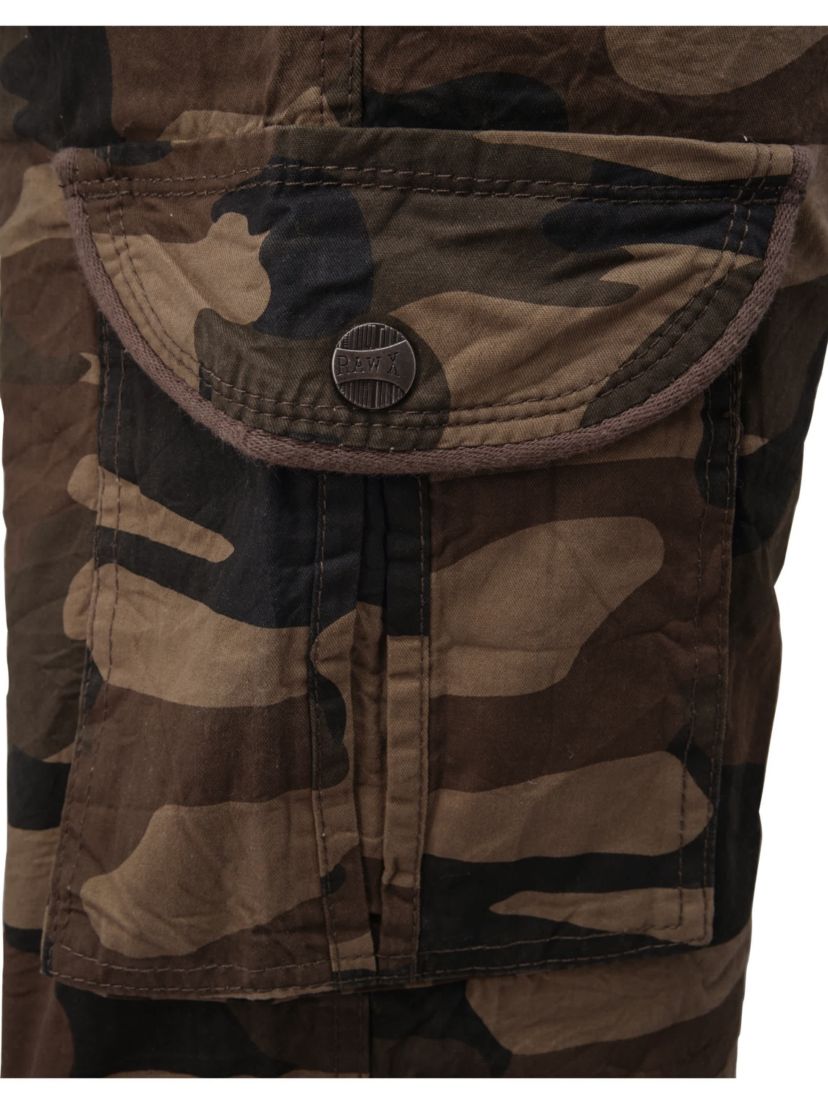 RAW X Mens Belted Relaxed Fit 12.5" Cargo Shorts
