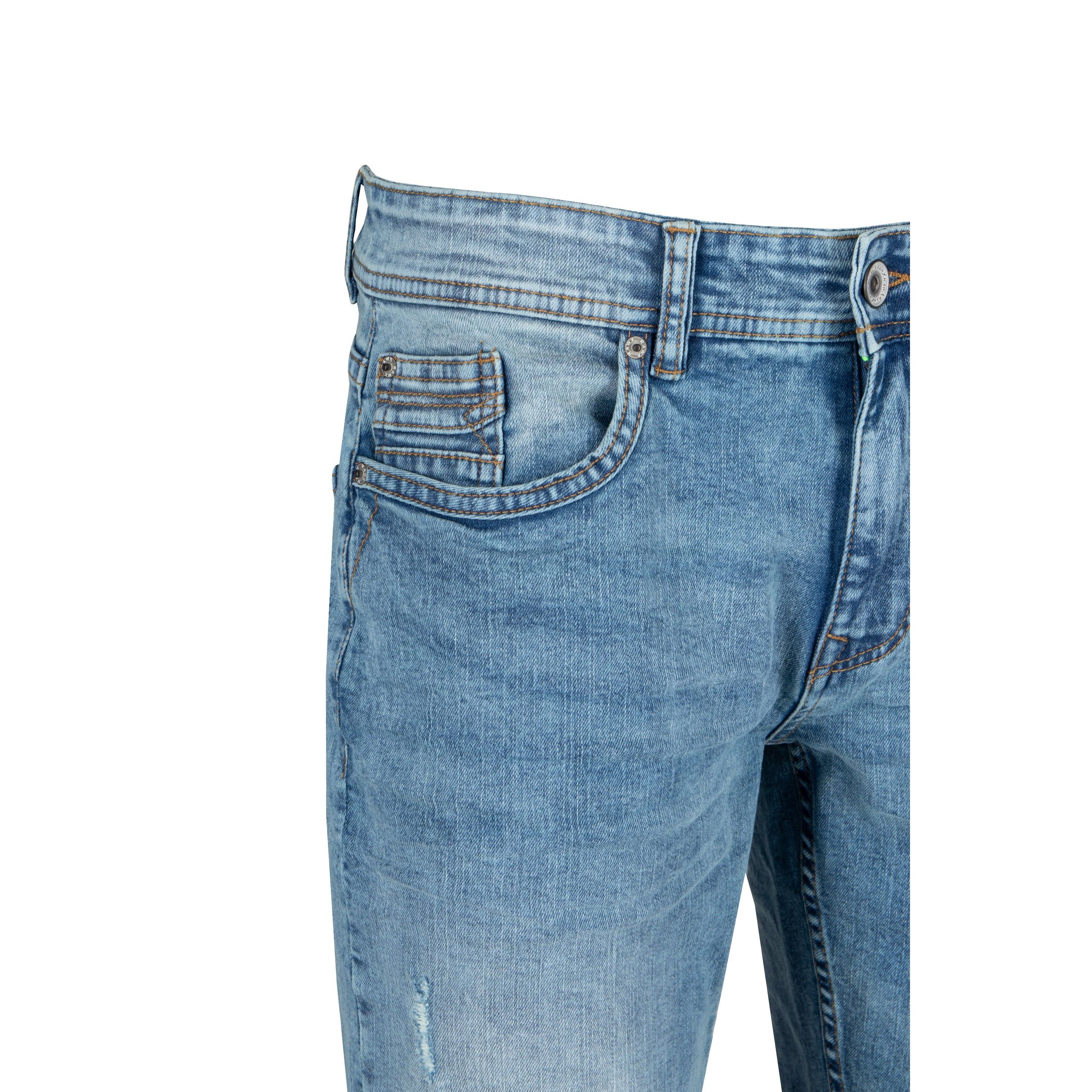 RAW X Mens Slim Tapered Leg Stretch Ripped Jeans