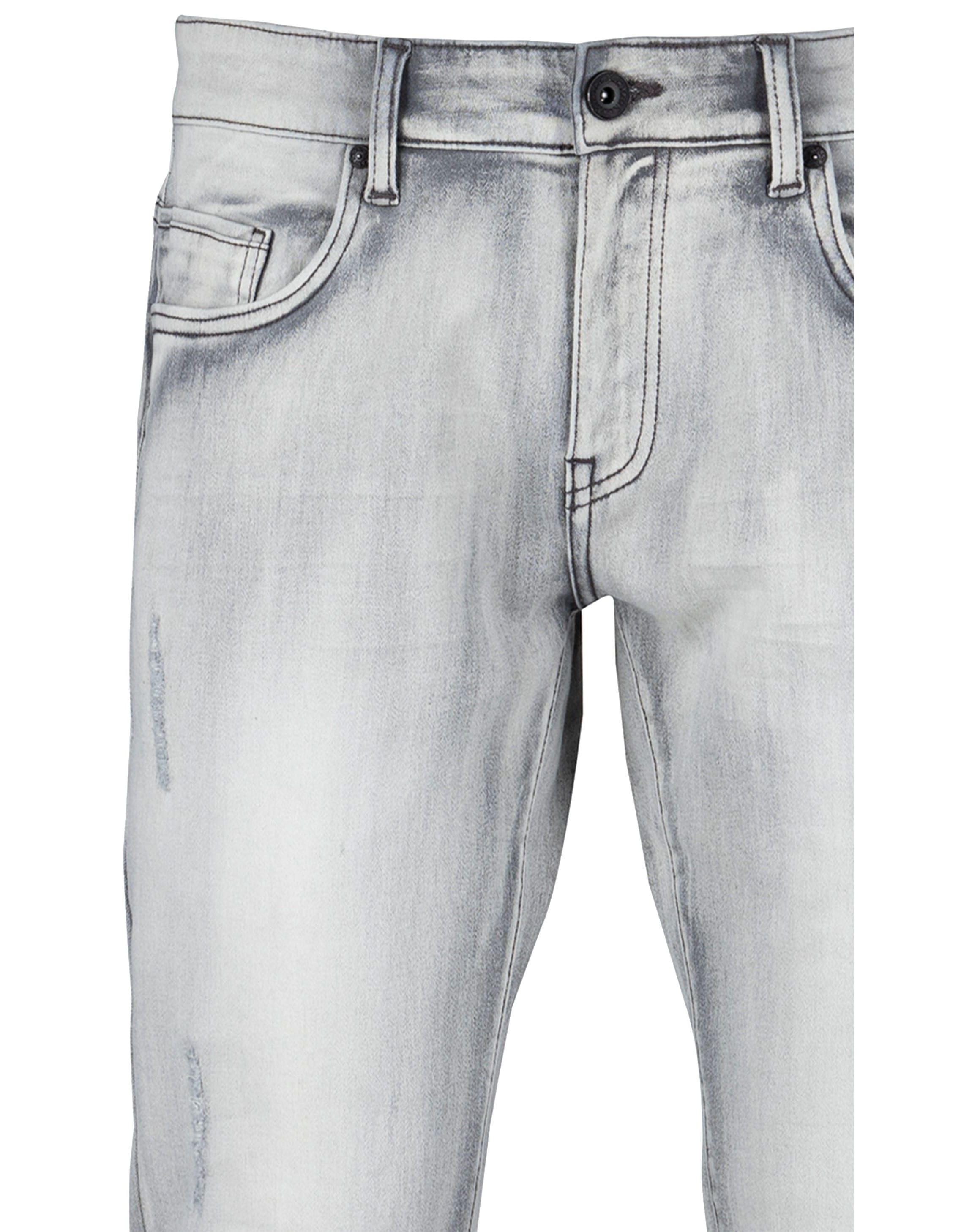 RAW X Mens Slim Tapered Leg Stretch Rips Jeans