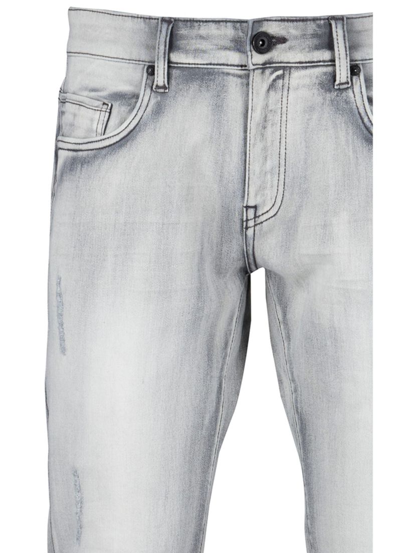 RAW X Mens Slim Tapered Leg Stretch Rips Jeans