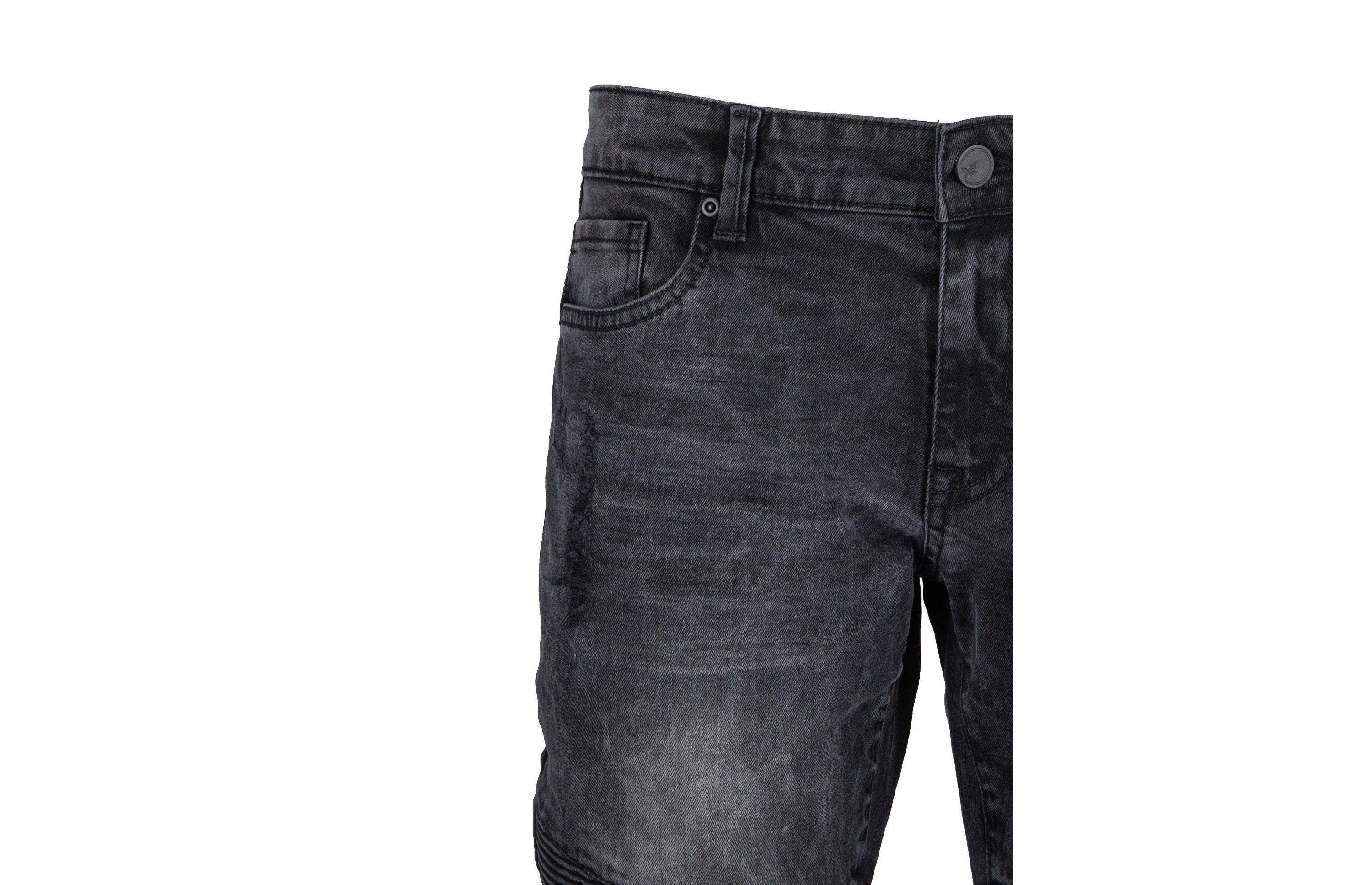 RAW X Mens Slim Tapered Flex Ripped Moto Jeans
