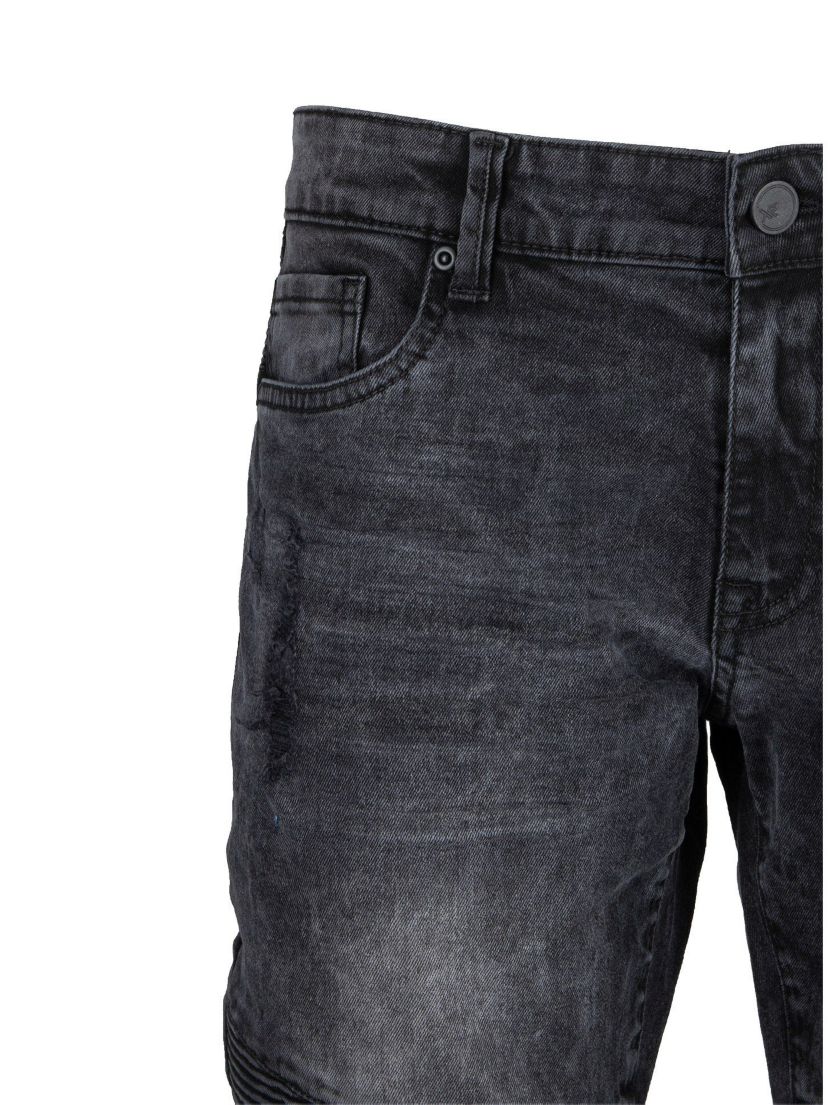 RAW X Mens Slim Tapered Flex Ripped Moto Jeans