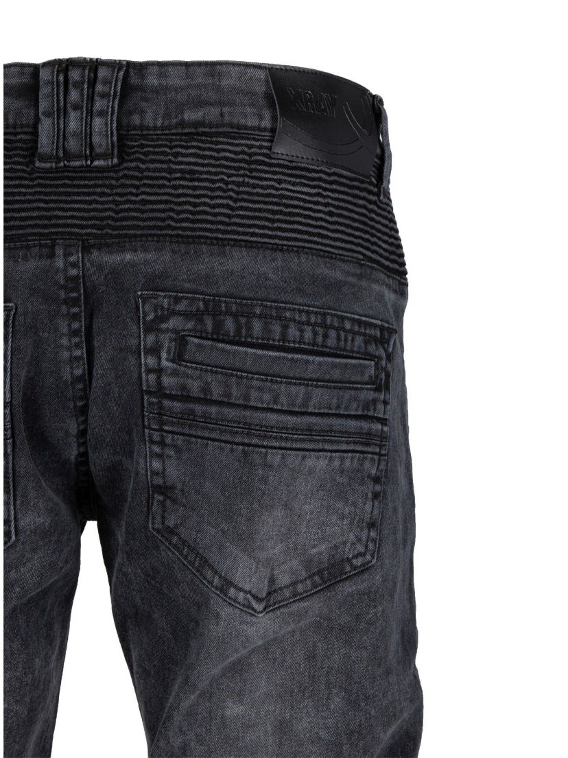 RAW X Mens Slim Tapered Flex Ripped Moto Jeans