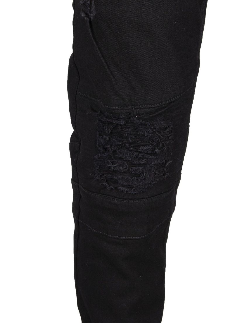 RAW X Mens Slim Tapered Leg Stretch Rips Jeans