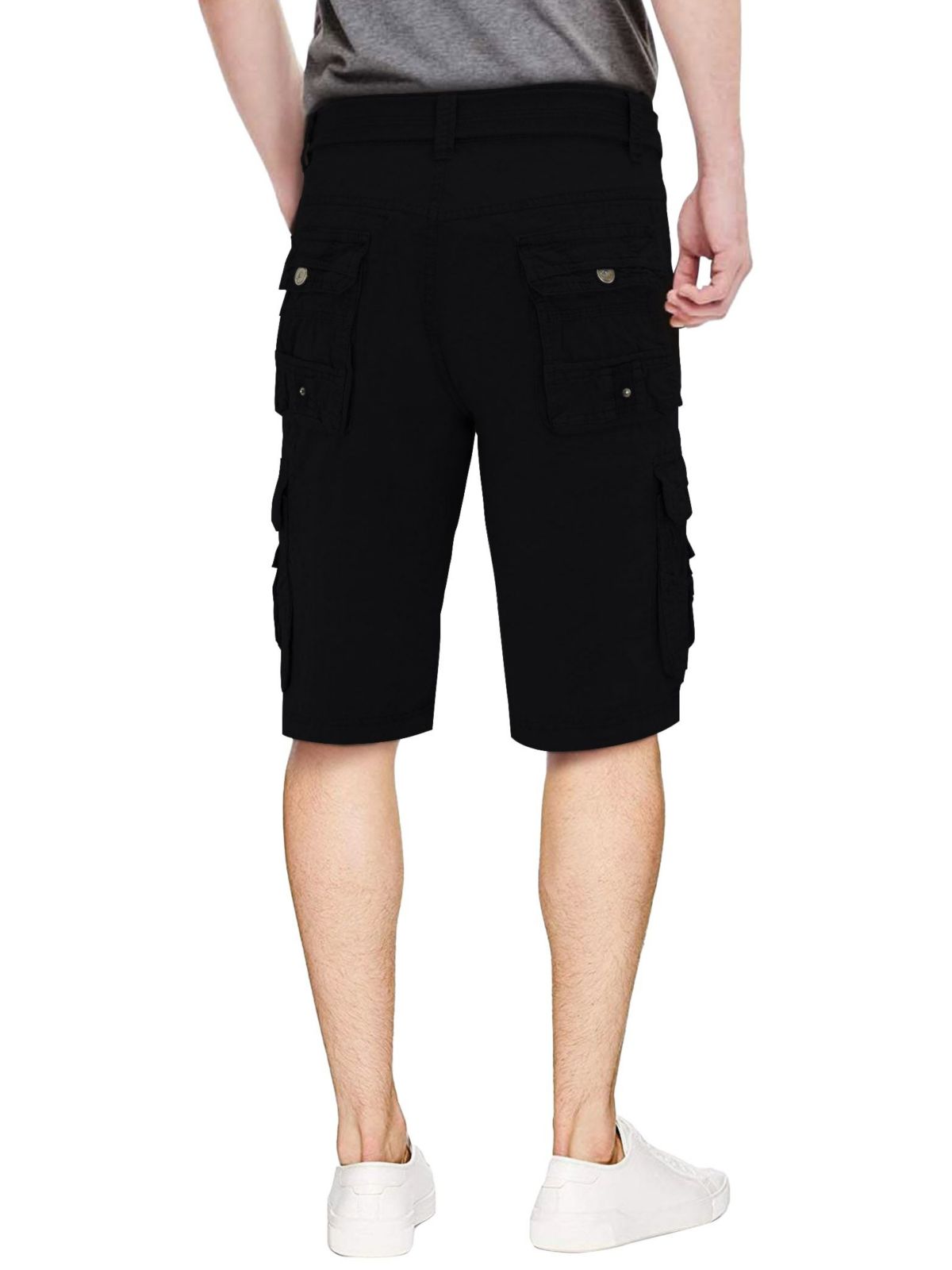 X RAY Mens Belted 12.5" Inseam Knee Length Cargo Shorts