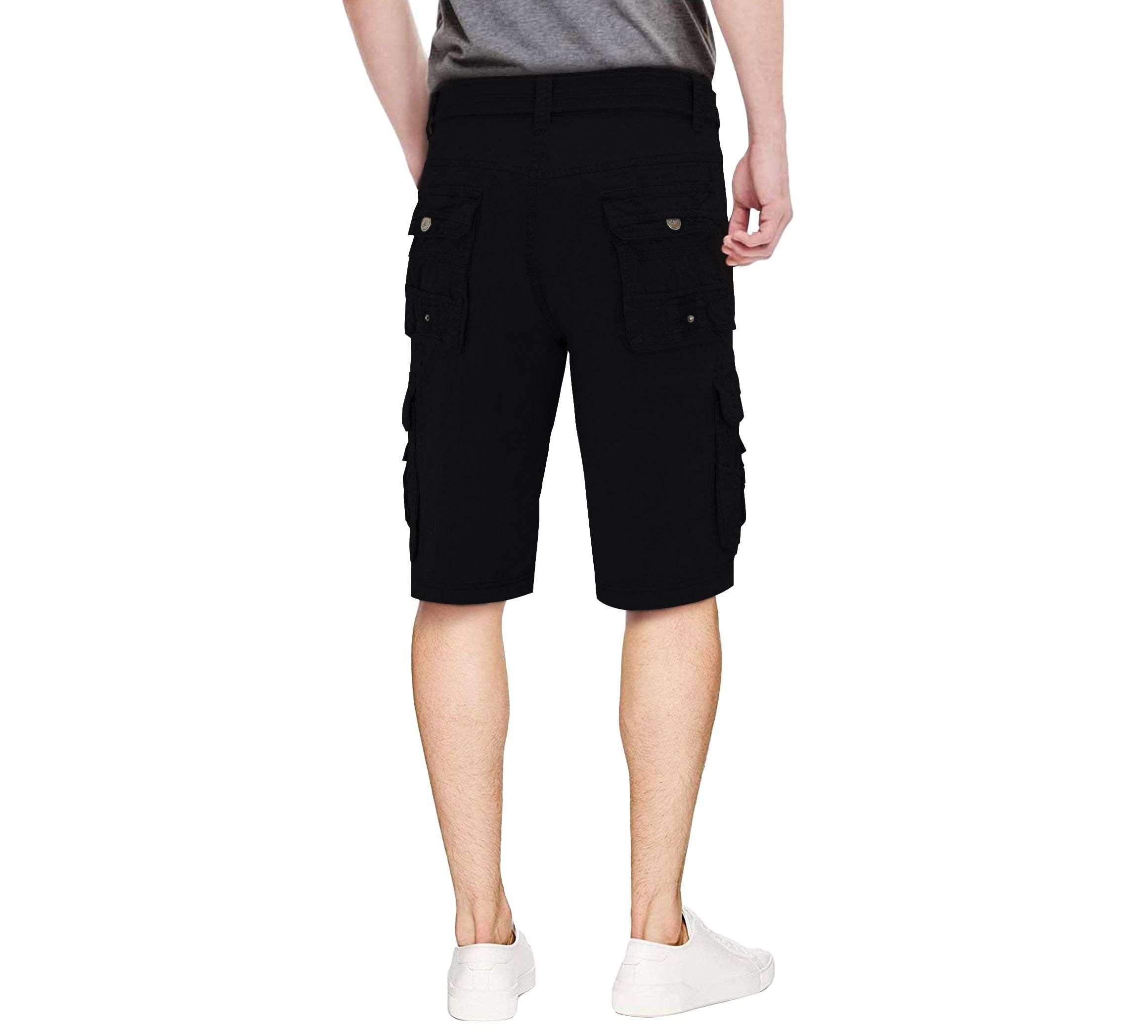 X RAY Mens Belted 12.5" Inseam Knee Length Cargo Shorts