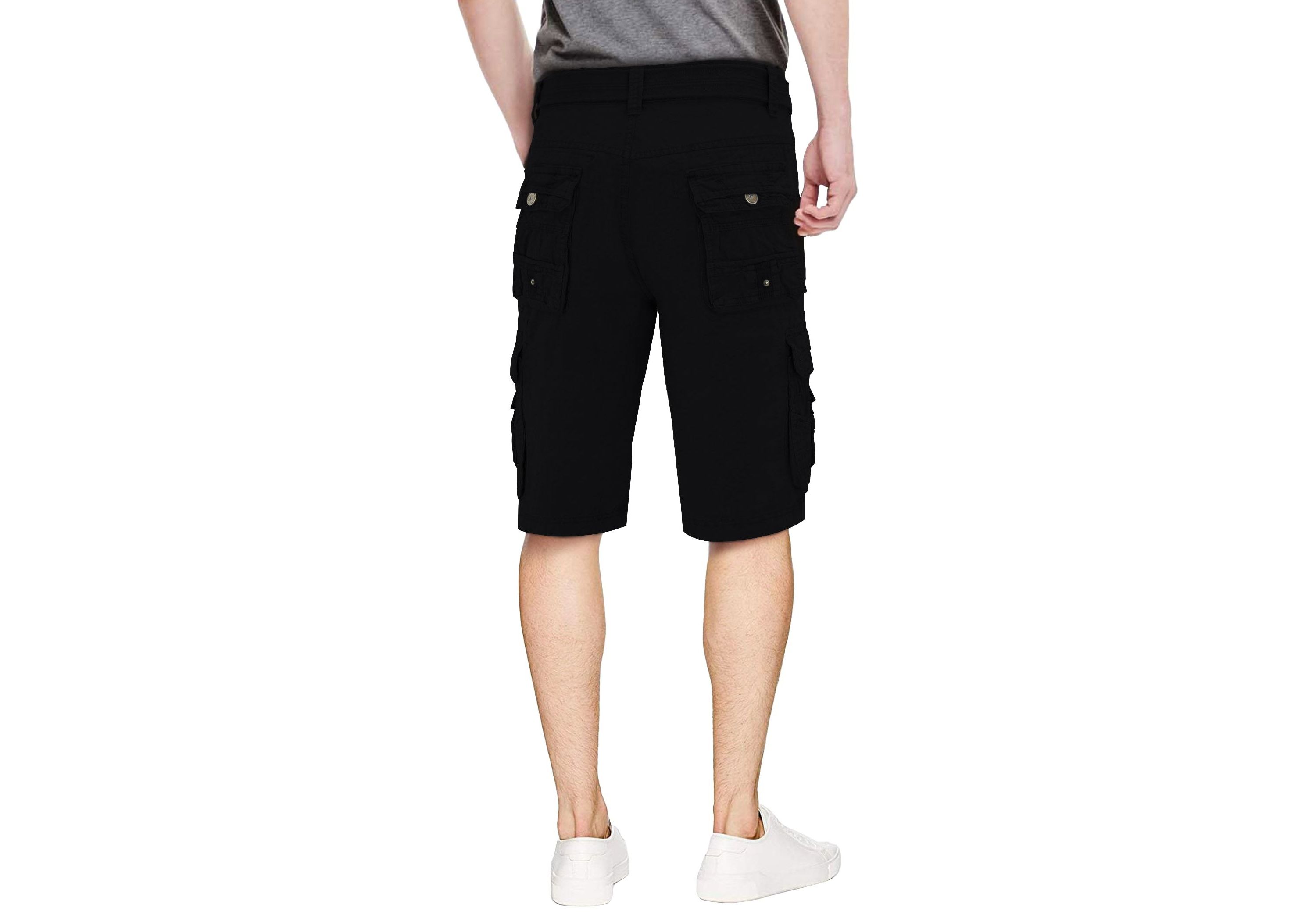 X RAY Mens Belted 12.5" Inseam Knee Length Cargo Shorts