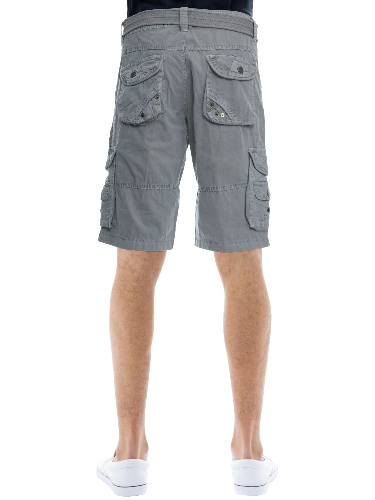 Mens Belted 12.5" Inseam Knee Length Cargo Shorts