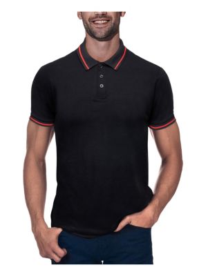 X RAY Men's Basic Short Sleeve Tipped Polo