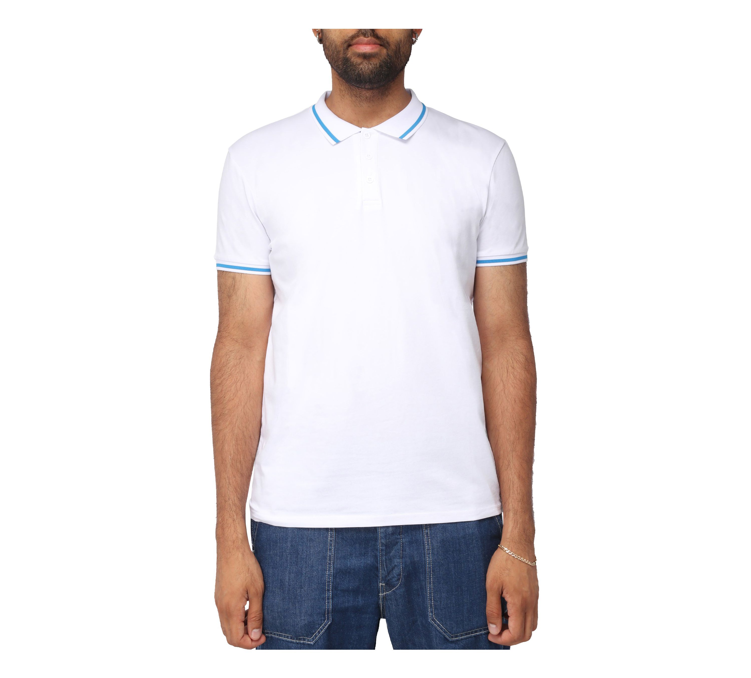 X RAY Mens Basic Short Sleeve Tipped Polo