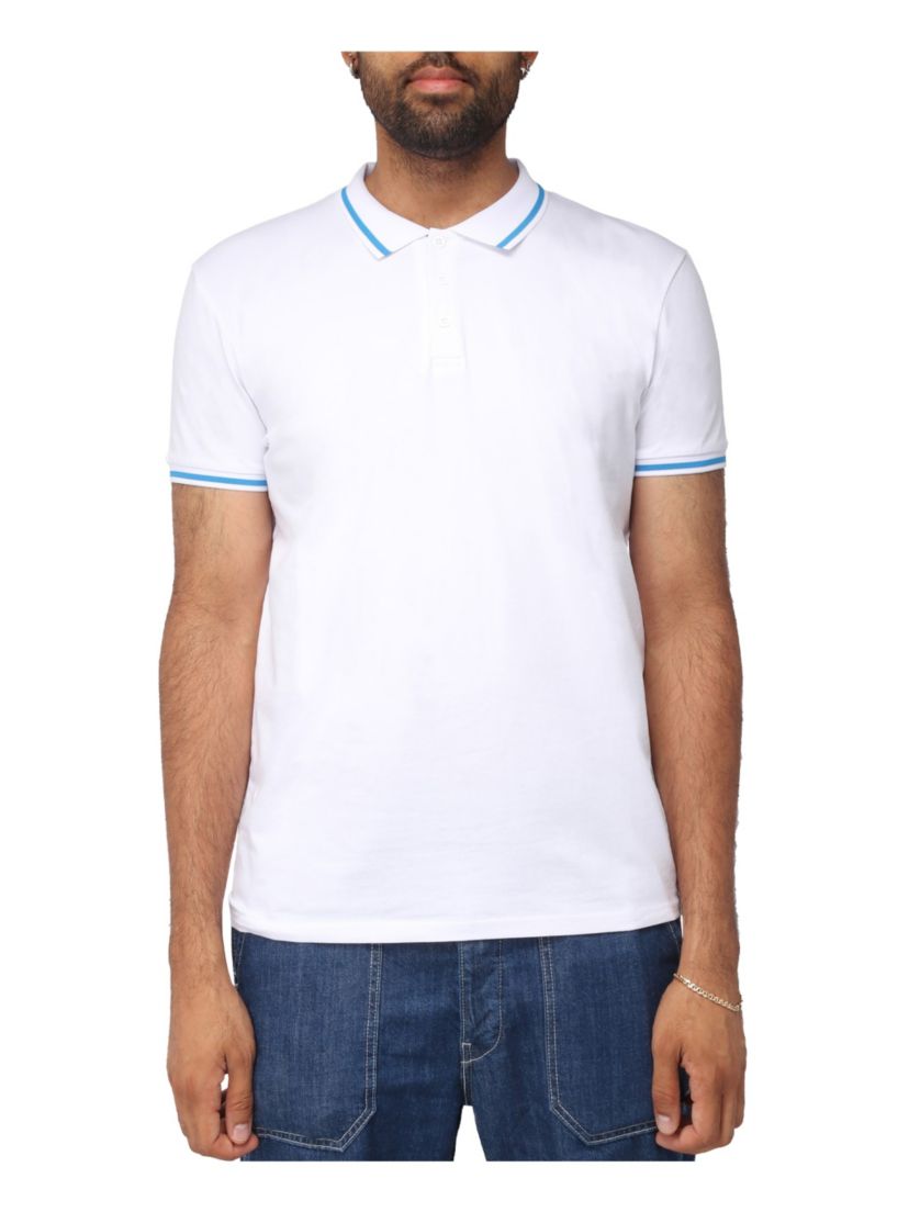 X RAY Mens Basic Short Sleeve Tipped Polo