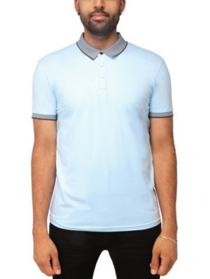 X RAY Men's Short Sleeve Snap-Placket Polo