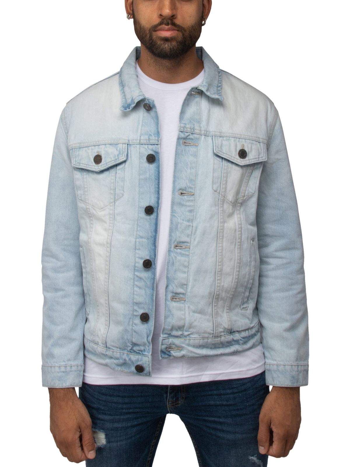 X RAY Mens Flex Denim Trucker Jacket