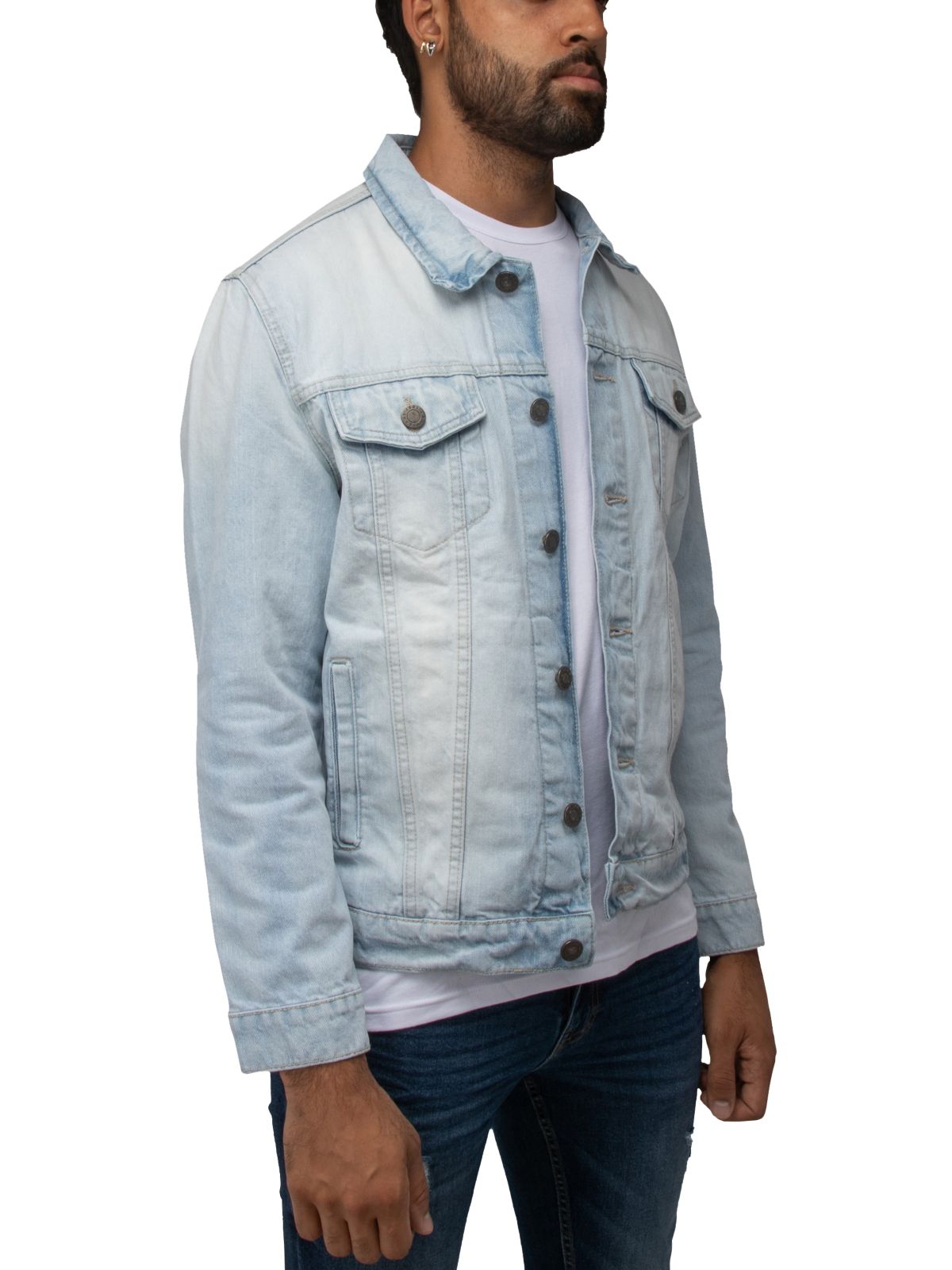 X RAY Mens Flex Denim Trucker Jacket