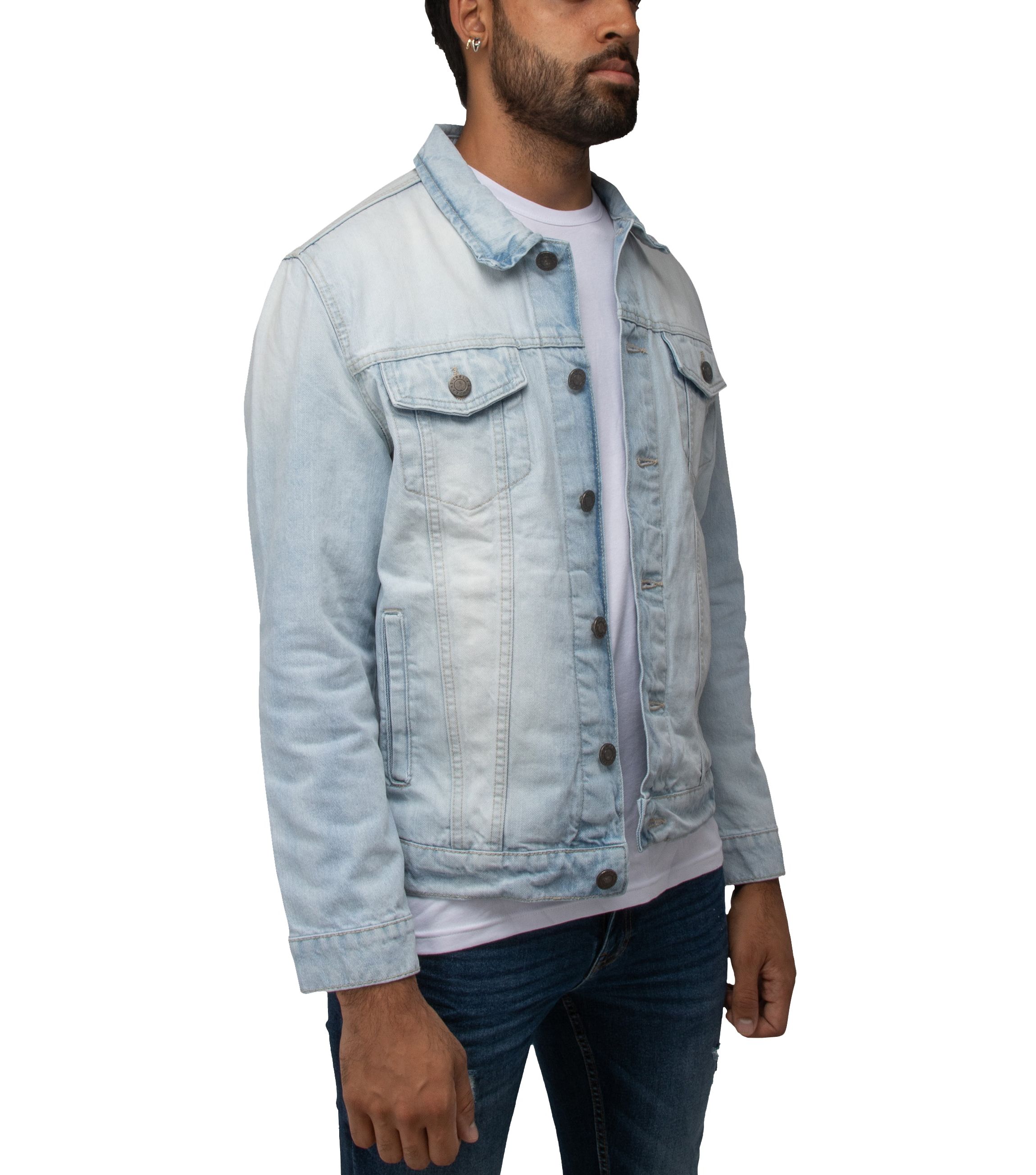 X RAY Mens Flex Denim Trucker Jacket