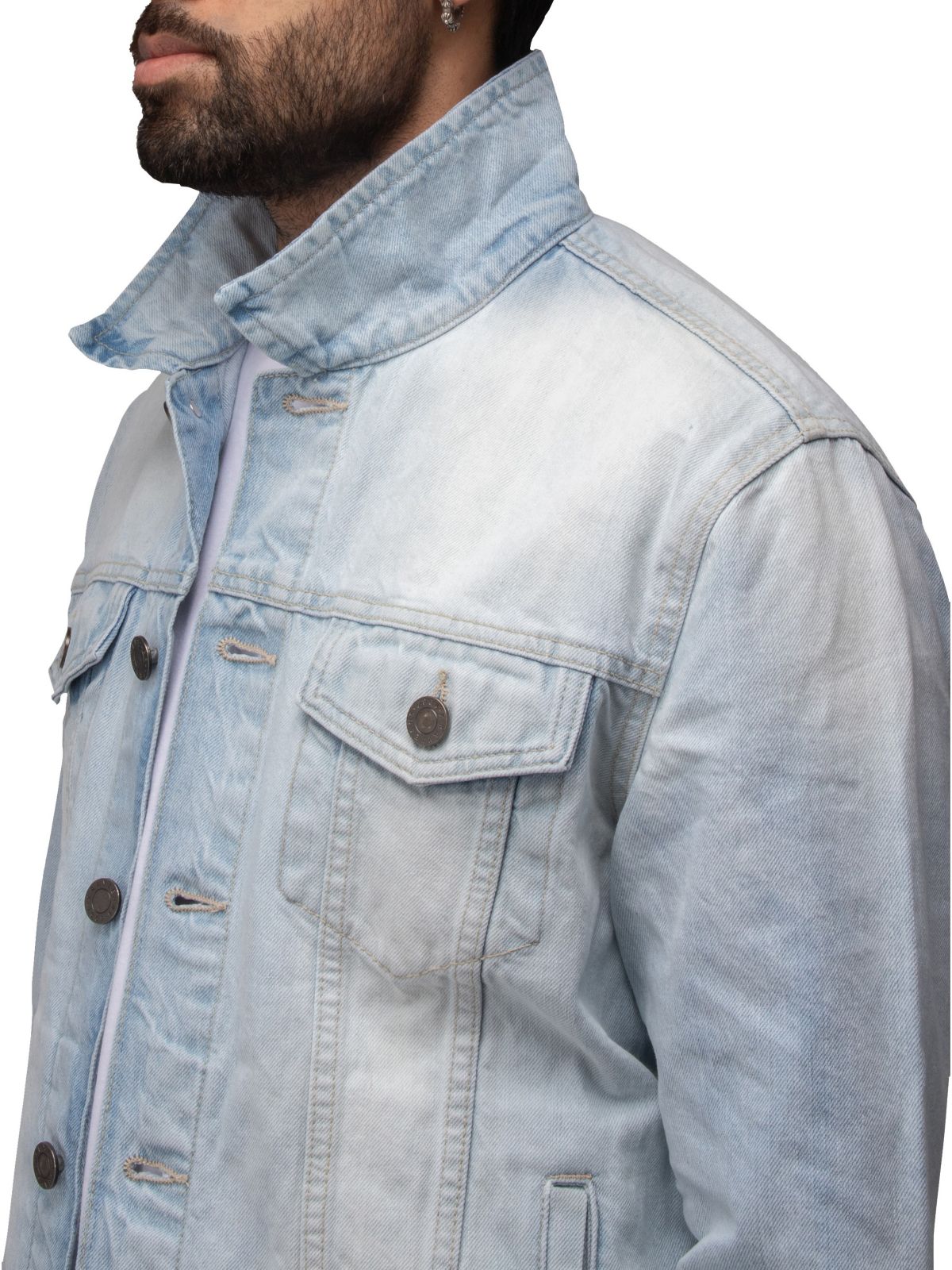 X RAY Mens Flex Denim Trucker Jacket