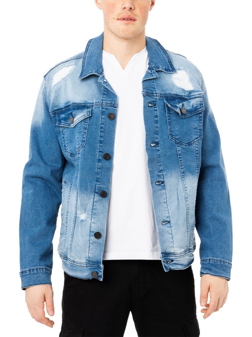 X RAY Mens Flex Denim Trucker Jacket