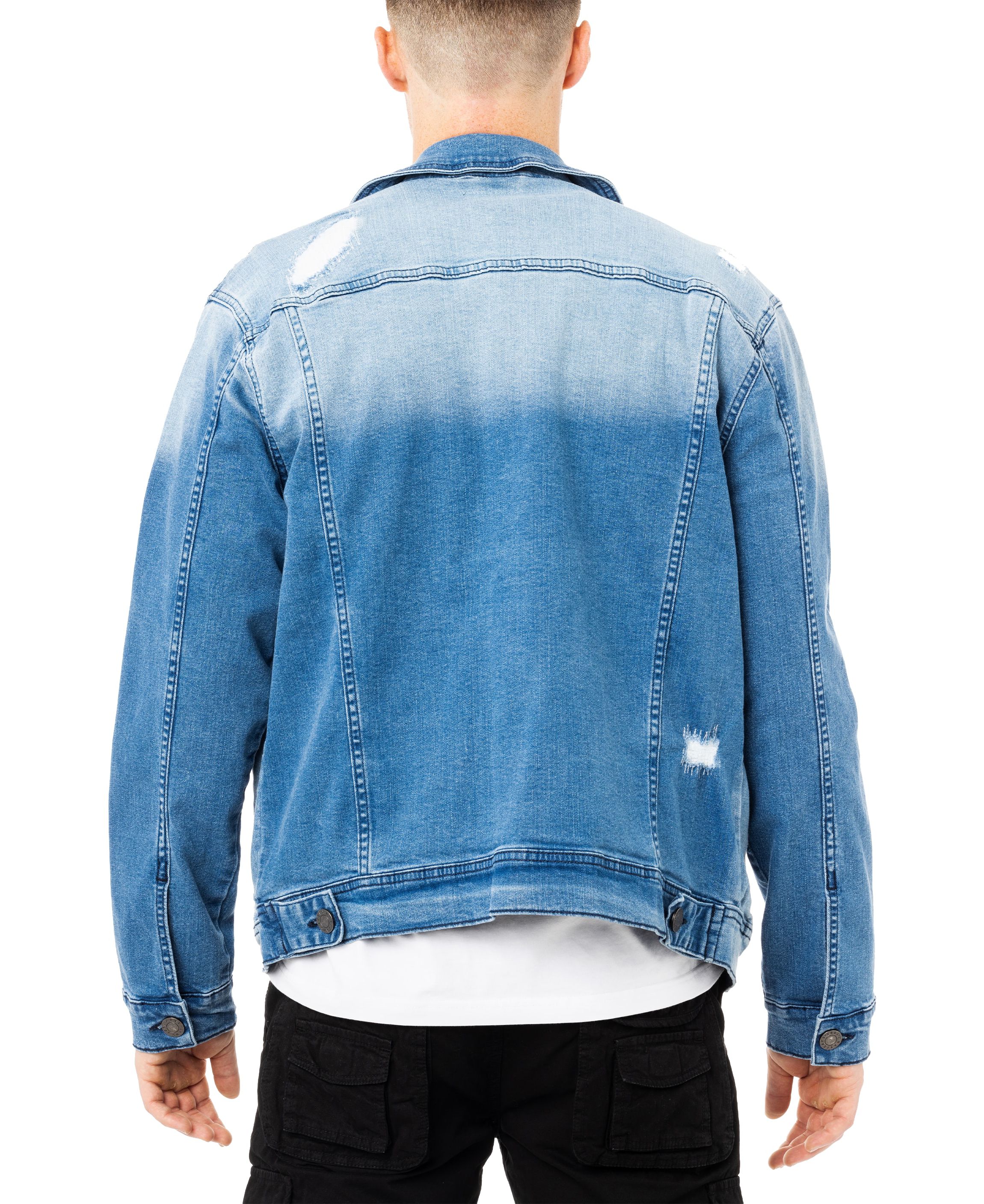 X RAY Mens Flex Denim Trucker Jacket