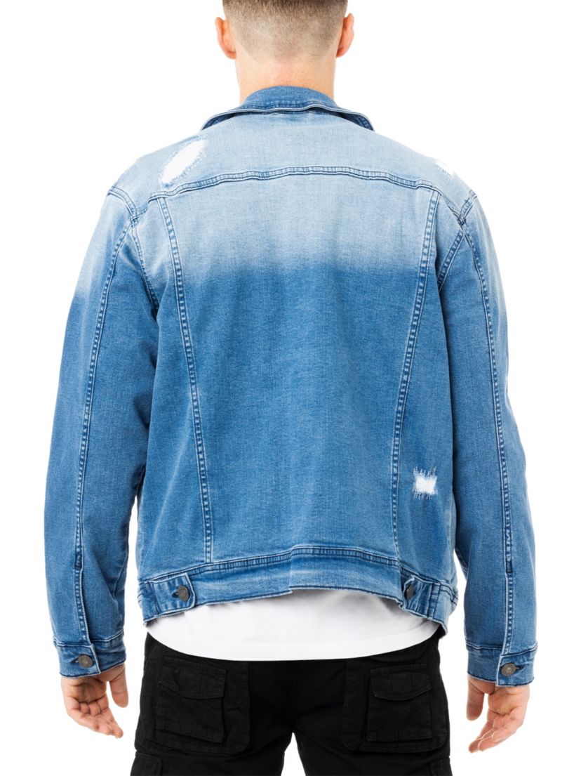 X RAY Mens Flex Denim Trucker Jacket