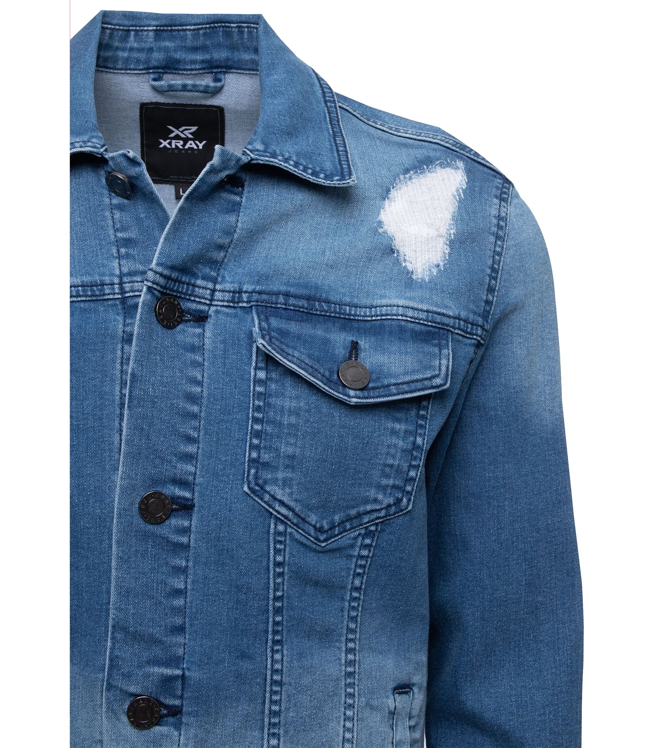 X RAY Mens Flex Denim Trucker Jacket