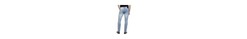 RAW X Mens Slim Tapered Leg Stretch Ripped Moto Jeans