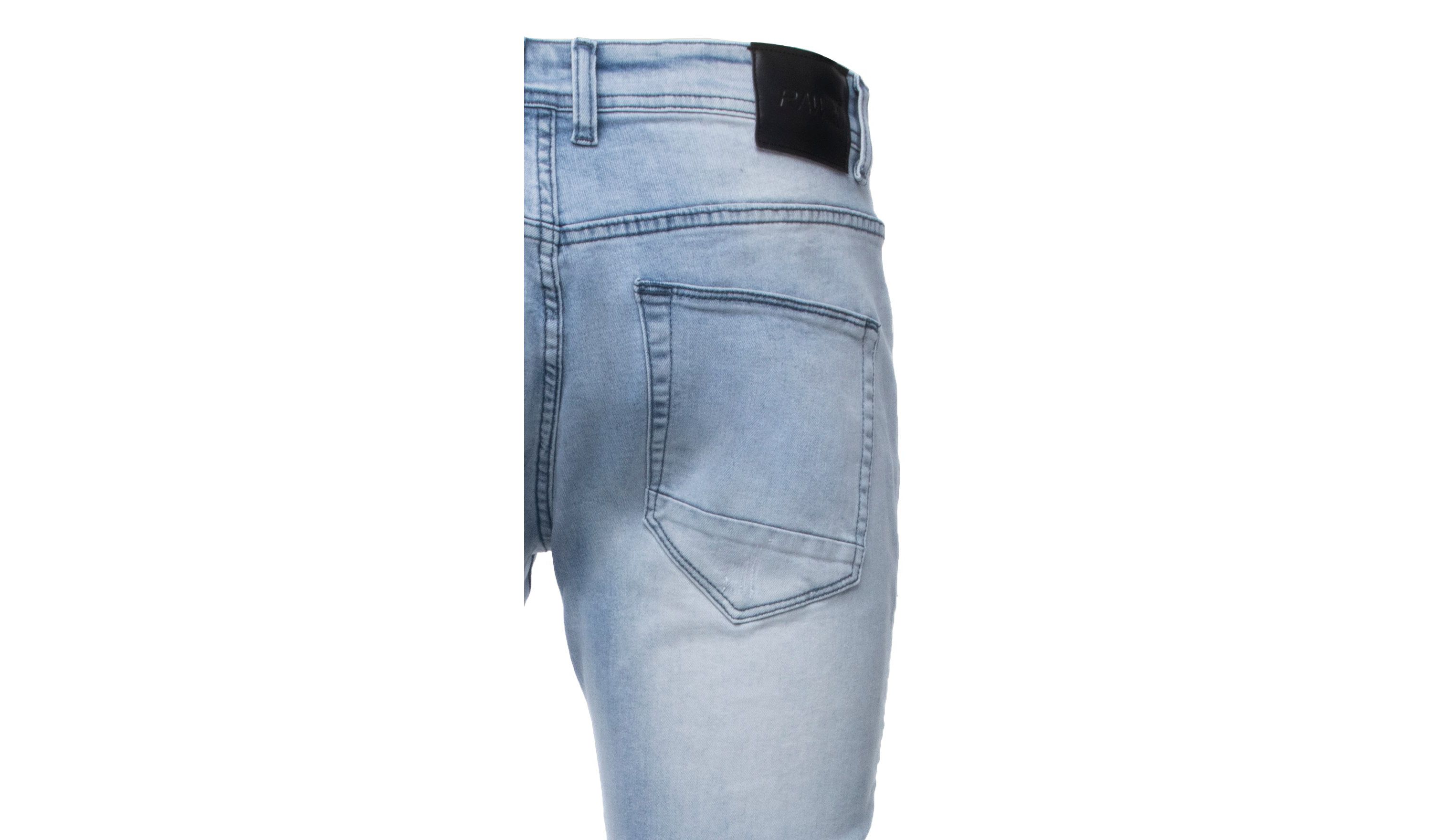 RAW X Mens Slim Tapered Leg Stretch Ripped Moto Jeans