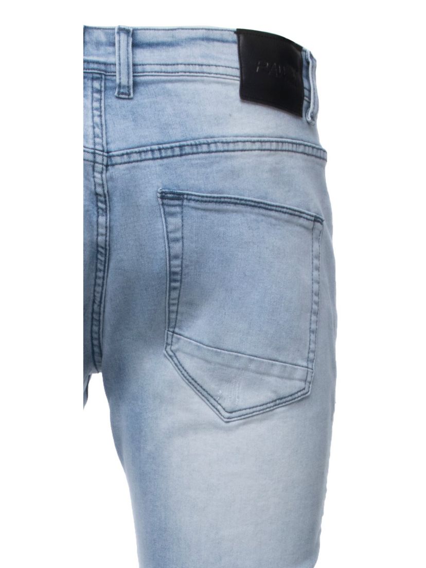 RAW X Mens Slim Tapered Leg Stretch Ripped Moto Jeans