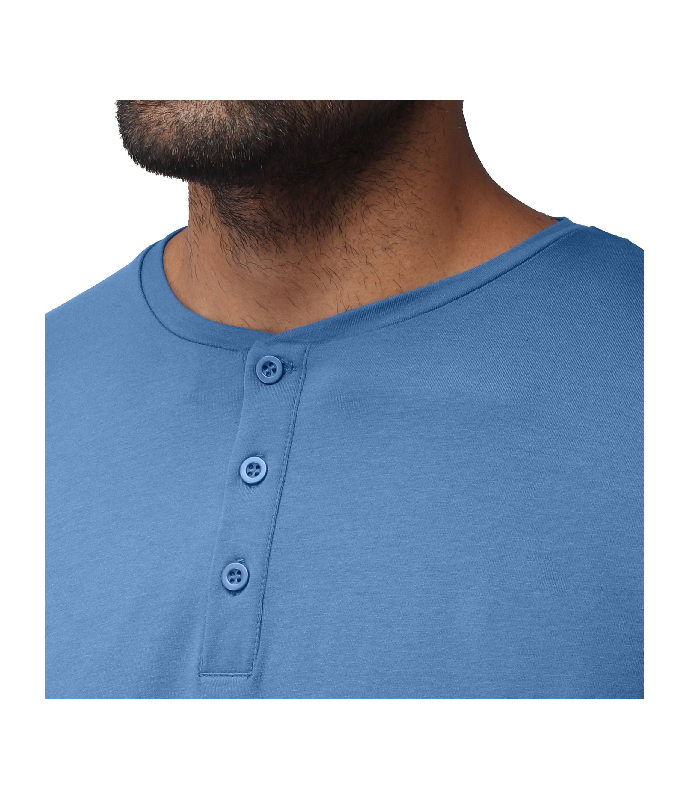 X RAY Mens Long Sleeve Henley T-Shirt