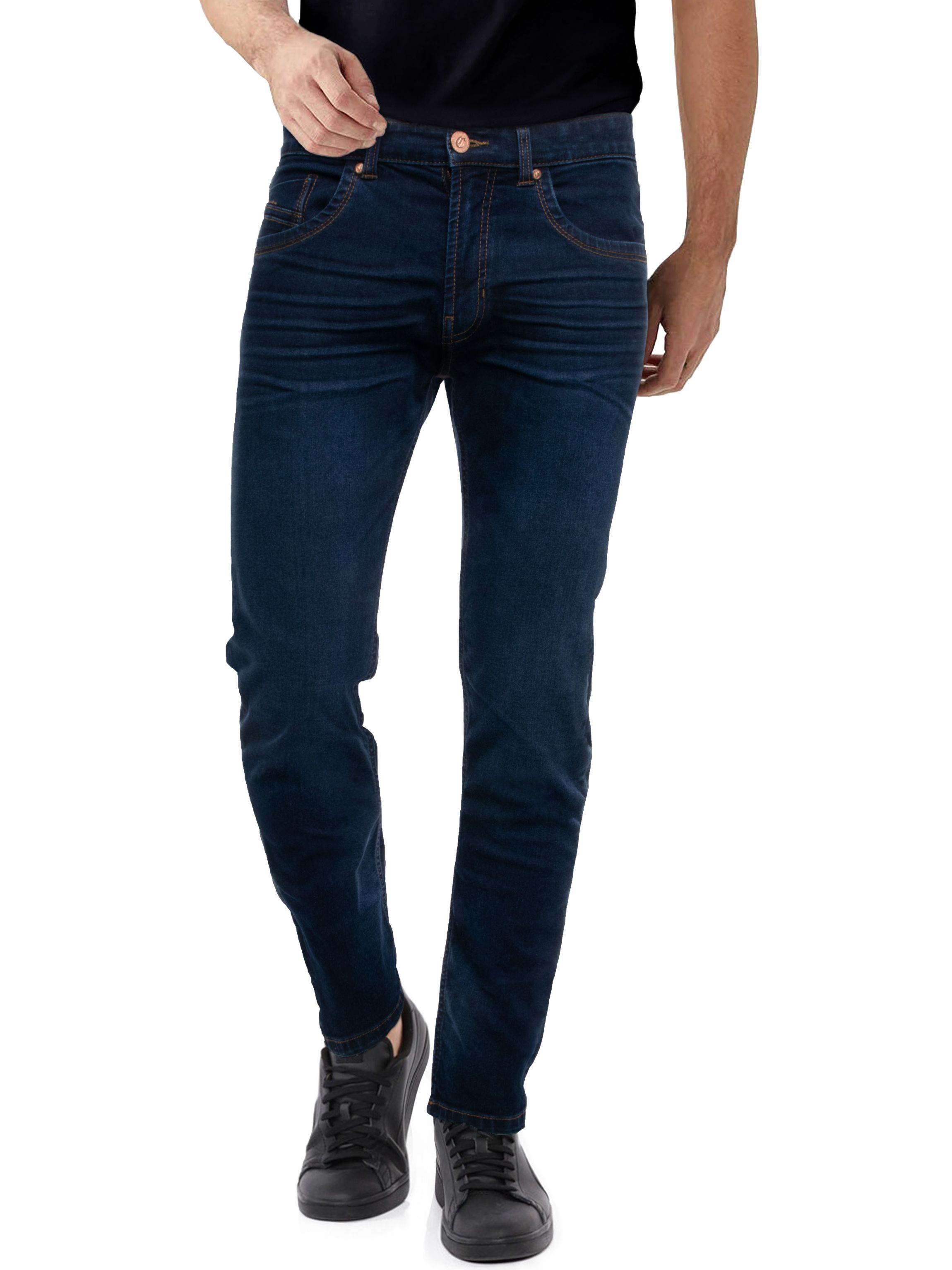 CULTURA Mens Slim Tapered Leg Stretch Jeans