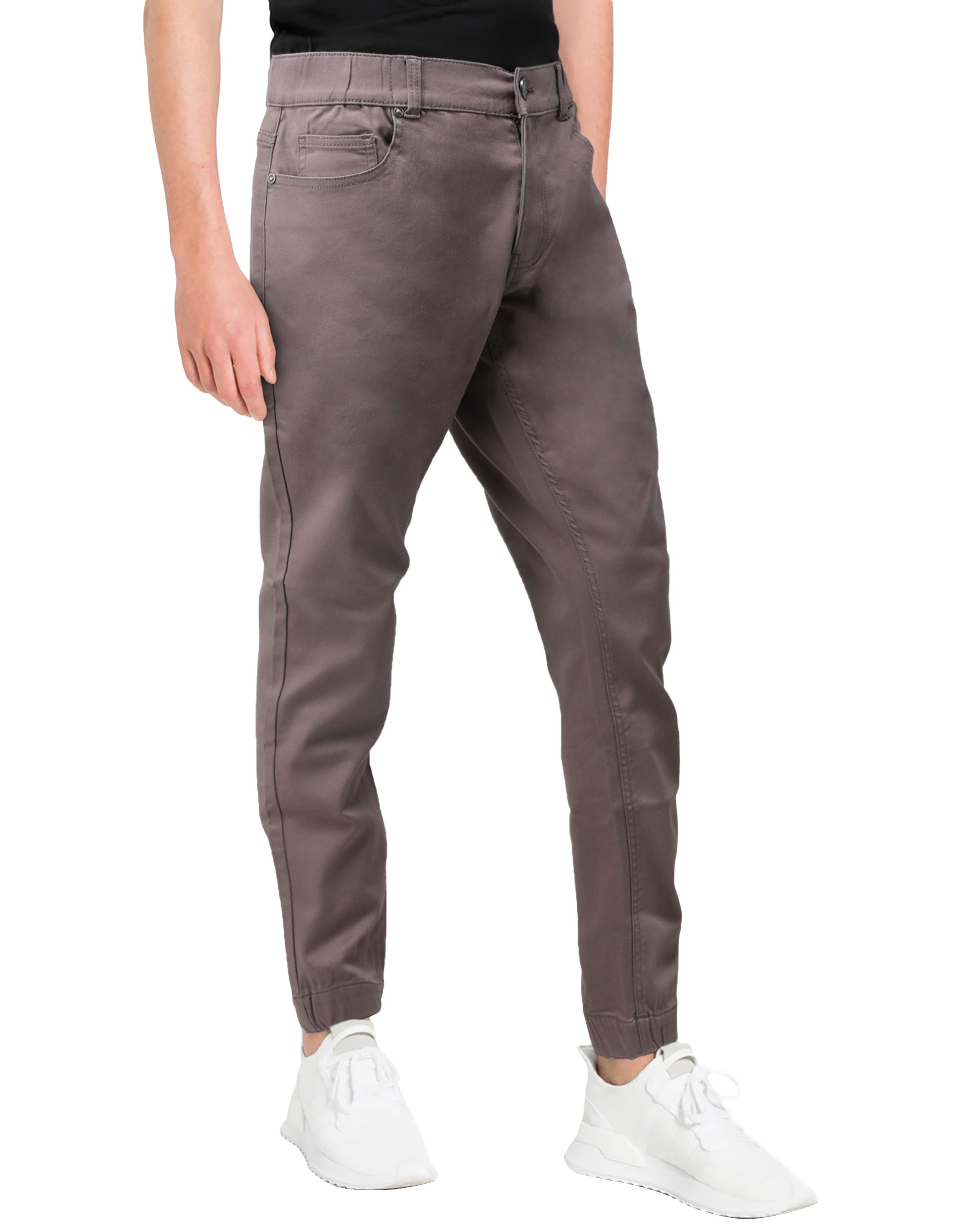 X RAY Mens Elastic Waist Jogger Style Stretch Twill Pants