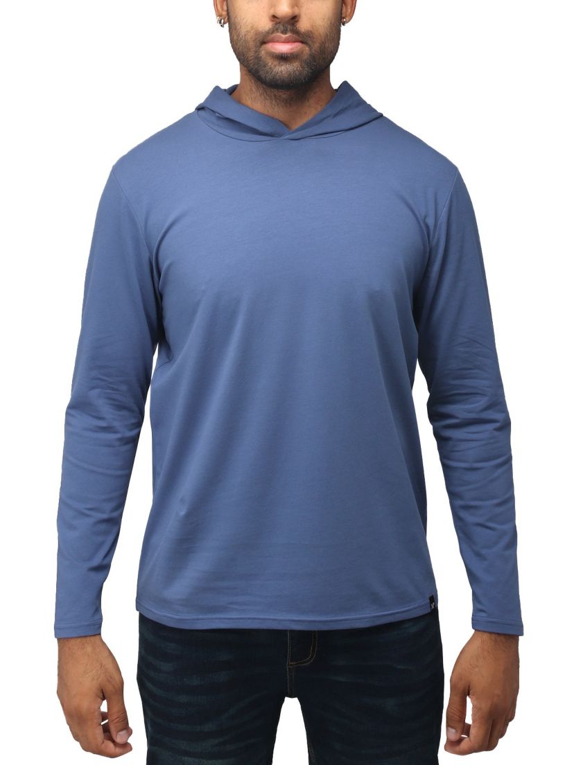 X RAY Mens Long Sleeve Hooded T-Shirt