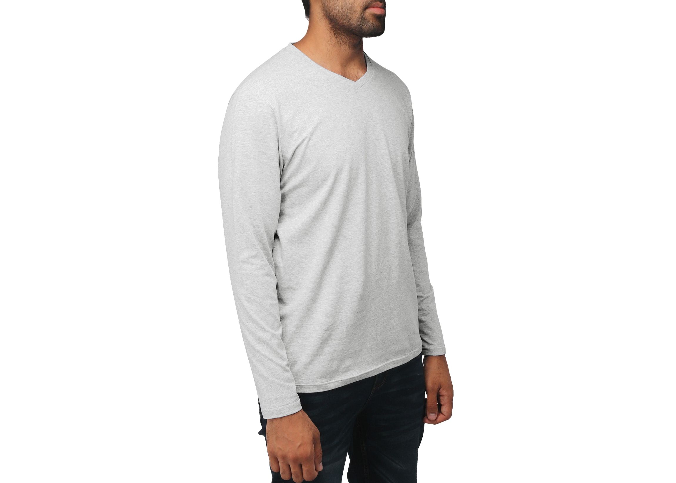 X RAY Mens Long Sleeve V-Neck T-Shirt